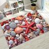 Dream Starfish Shell Tropical Beach Sea Star Art Rug for Bedroom Living Room Sofa Home Doormat Decor,Large Non-slip Floor Mat