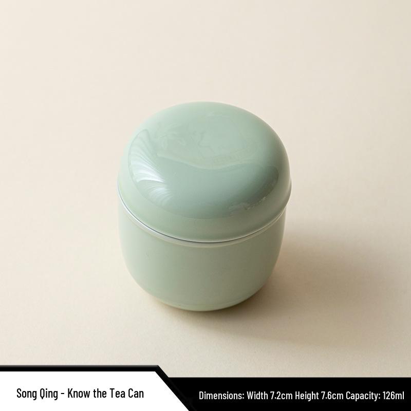 Moisture-Proof Jade White Porcelain Tea Caddy - High-Grade Sealed Ceramic Storage Jar with Custom Logo
