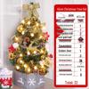 Desktop Non-Shedding Gold & Red Mini Christmas Tree Ornament Set