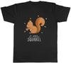 Kleines Eichhörnchen Herren T-Shirt Nussig Agil Buschig Tee Geschenk