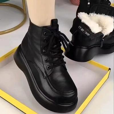 Rutschfeste große Baumwoll-Schneestiefel Baumwollschuhe Winter Neue kurze Samtstiefel Baumwollstiefel Dicksohlige Martin-Stiefel