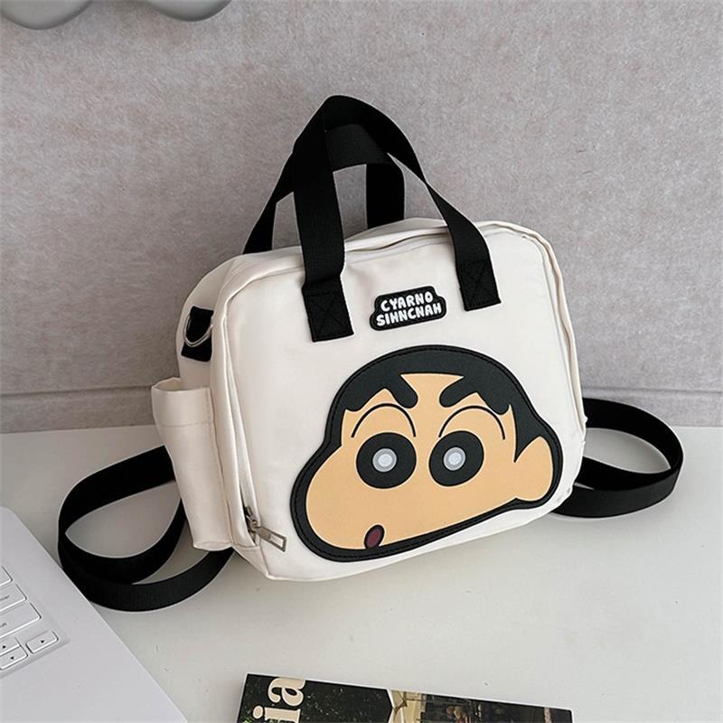

Cartoon Cute Crayon Shin-Chan Backpack Large Capacity Canvas Handbag Portable Shoulder Crossbody Bag Multifunctional Storage Bag