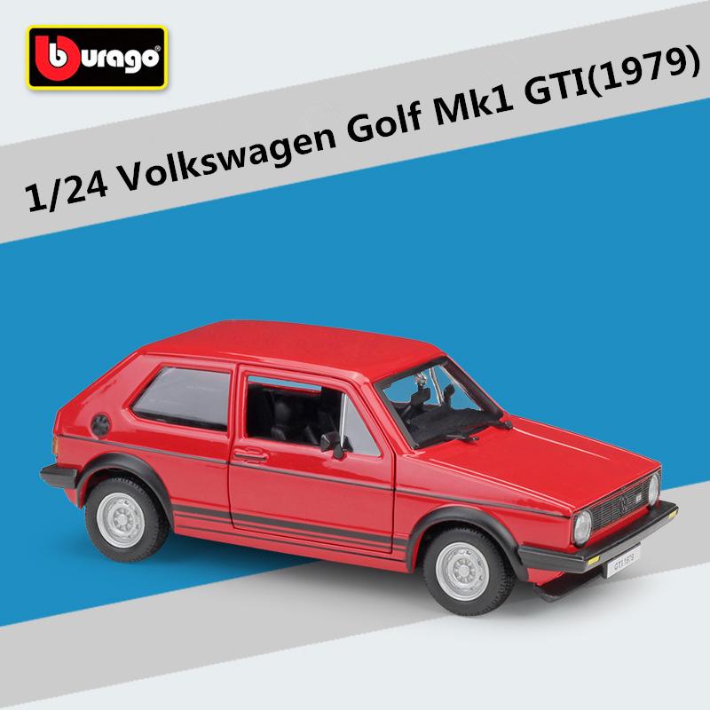 Bburago 1:24 Volkswagen Golf GTI Mk1 1979 Alloy Road Sports Car Model Diecasts Metal Classic Racing Car Vehicles Model Toys Gift