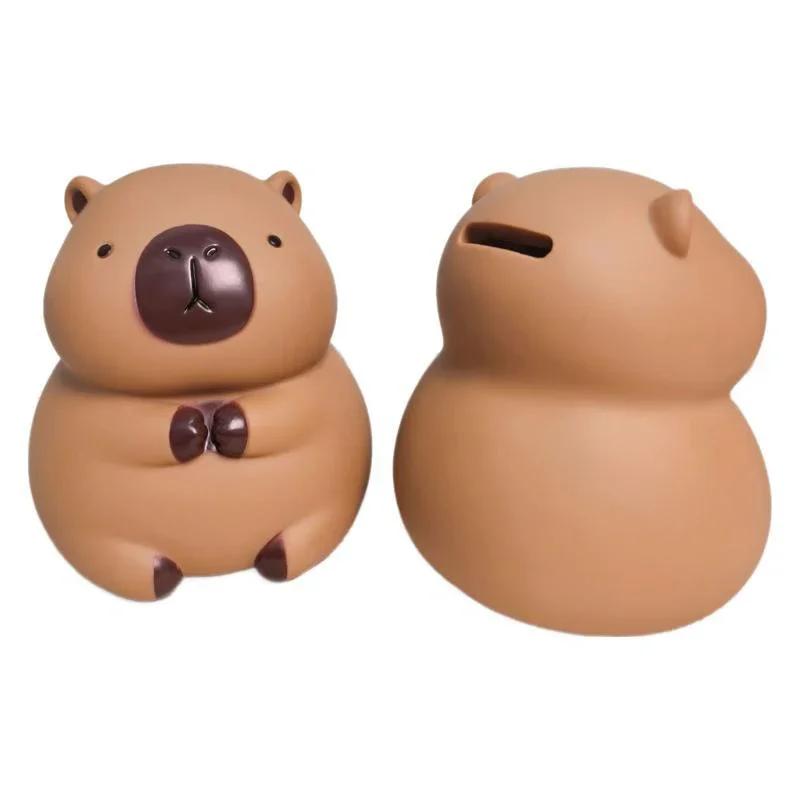 Cute Cartoon Vinyl Capybara Piggy Bank Decoration For Bedroom Animal Shaped Household Kid Money Banks Kids Capybara Coin Can
