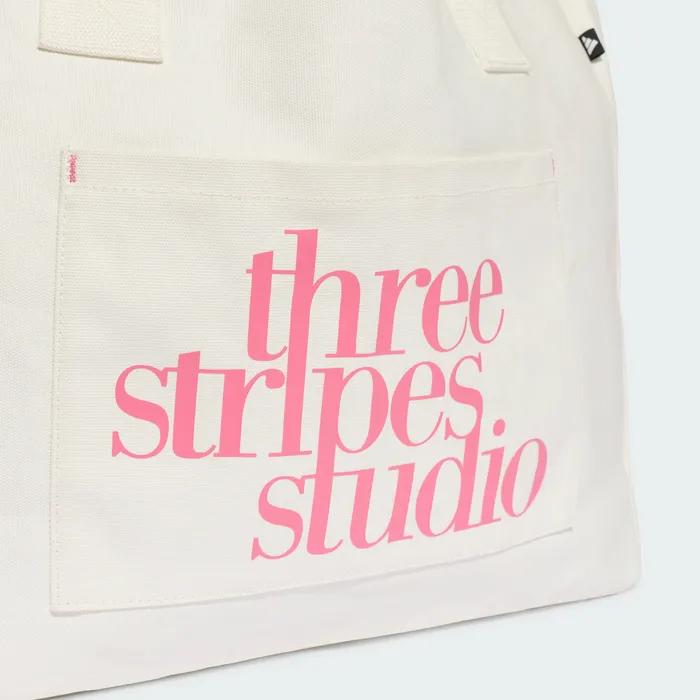3 Stripe Studio Canvas Tote Bag KX7876