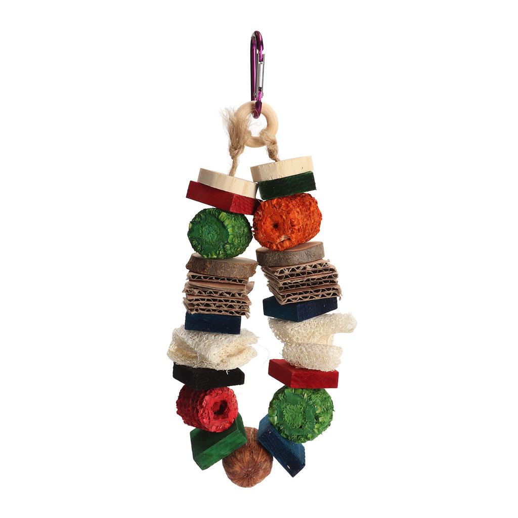 Parrot Corn Cob Toy Boredom Relief Colorful Parrot Chewing Toy Bird Nest Hanging Toys for Rabbit