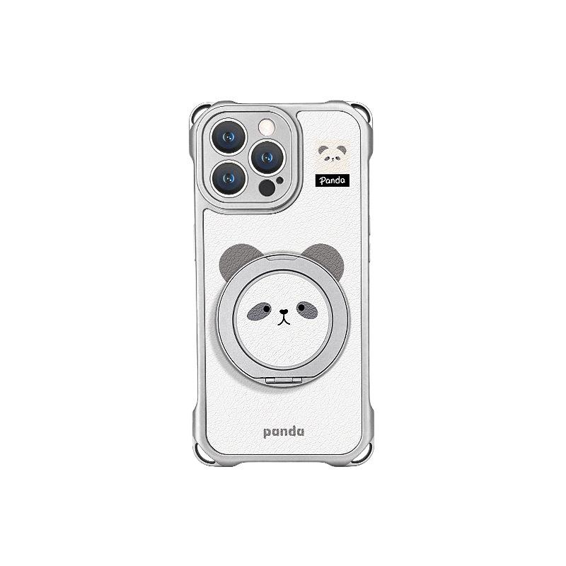 Panda bracket for iphone17promax iPhone case 15 Four-corner lanyard 16 Silicone 14 Crossbody 13