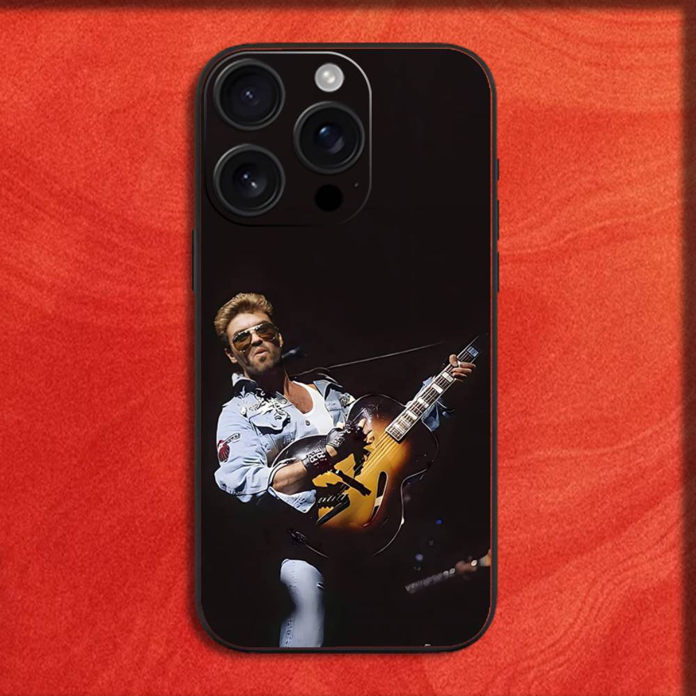 Singer G-George Michael Phone Case For iPhone 16,15,14,13,12,11,Pro,XS,Max,XR,Plus,E,Mini Black Shockproof Cover