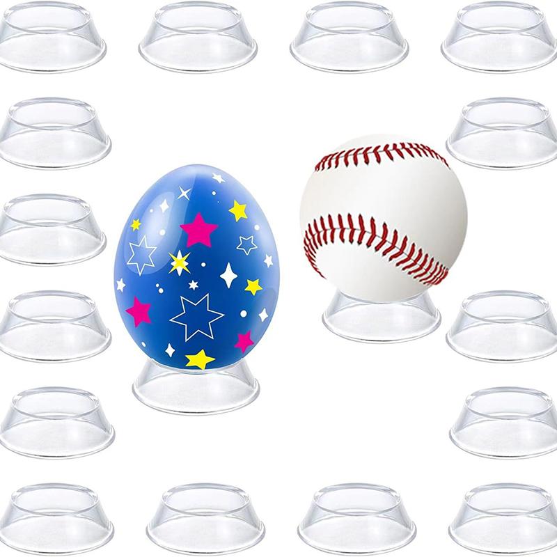 3Pcs Acrylic Display Stand Clear Ring Baseball Stands Plastic Round Stand For Golf Ball Baseball Tennis Ball Spheres Collections