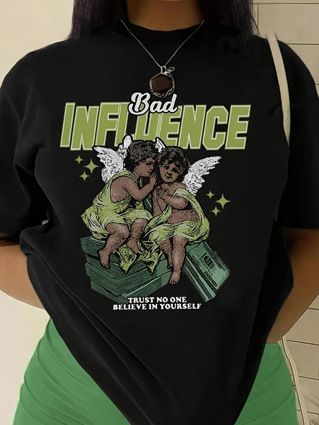 Bad Influence Cherubs Money Graphic T-shirt M