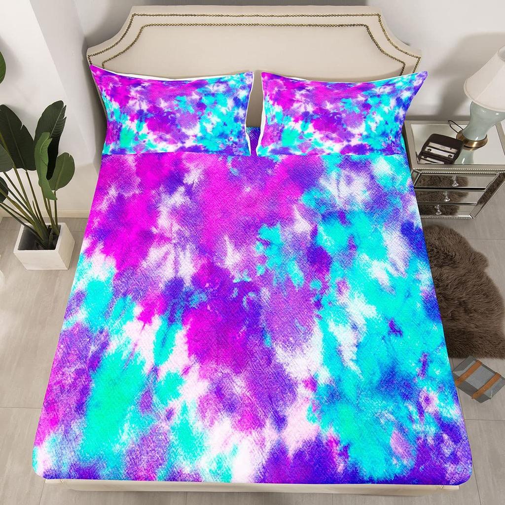 Frog Cartoon Pattern Mattress Three-Piece Digital Printing Mattress Bedding Set Adult Children