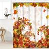 Herbst Ahornblätter Duschvorhang Herbstpflanzen Naturlandschaft Badevorhang Thanksgiving Ernte Badezimmerdekor Stoff Bauernhaus