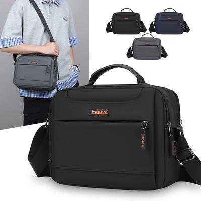 Professionelle Herren Umhängetasche - Wasserabweisende Oxford Messenger für die Arbeit (Oxford Sling mit großer Kapazität und sicheren Reißverschlüssen)