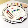 Portable Wooden Board Game Set with Farkle Dices and Dices Tray for Hours of Fun with Friend and Family