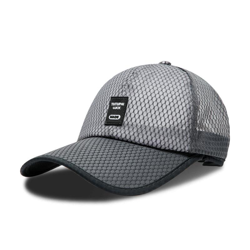 Hat Men S Summer Outdoor Cap Mesh Visor Sun Hat Baseball Hat Sun Hat Bucket Hat Adjustable темно-серого