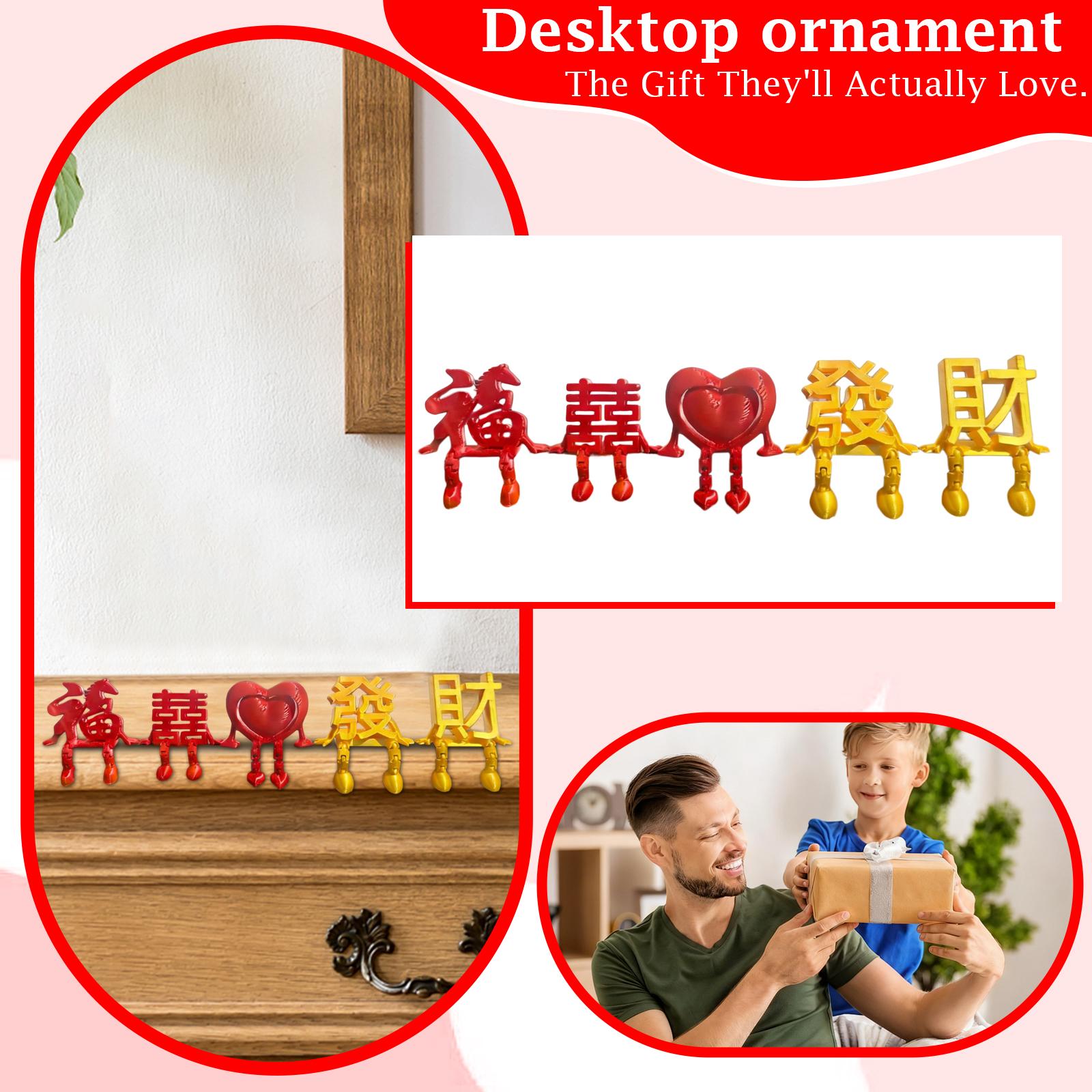 

Five-piece 3D Printed Ornament Set One Size