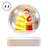 Modern Holiday Ornament for Tables Magnetic Levitating Santa Claus Tree with LED Light, Lighted Rotating Floating Christmas Glass Ball Tabletop Office