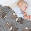 raccoon, opossum & skunk woodland friends Throw Blanket Luxury Bed linens Quilt Hairys Blankets