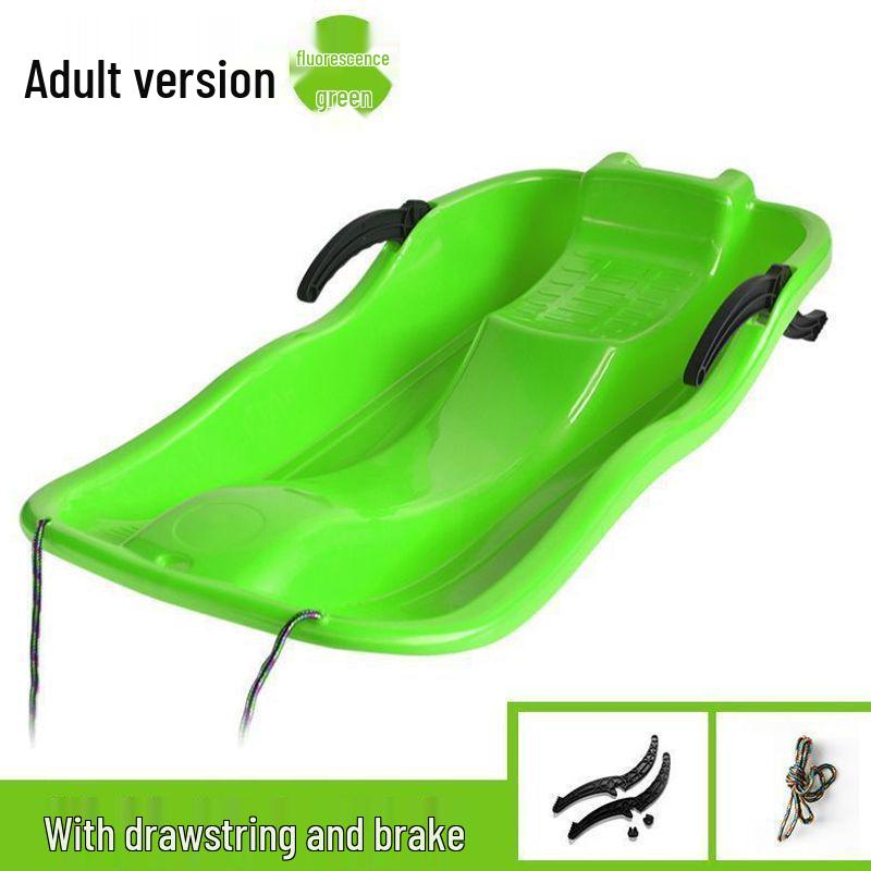 Durable Snowboard for Adults & Kids - Multi-Use Sled, Skateboard, and Sandboard with Cushion and Brake