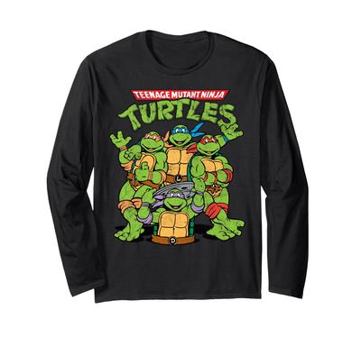 Teenage Mutant Ninja Turtles Classic Retro Logo Long Sleeve T-Shirt
