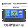 Solar Charge Controller 12V/24V PWM 10A 30A with Adjustable LCD Display Timer Setting