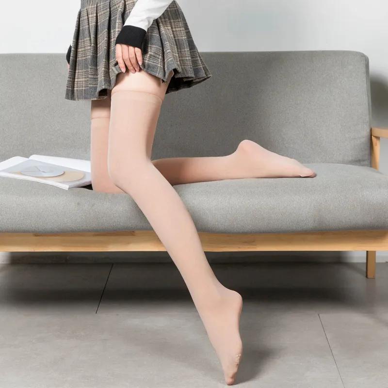 Sexy Black White Soild Color Long Socks Women Over Knee Thigh High Over The Knee Stockings Lolita Ladies Girls Warm Knee Socks