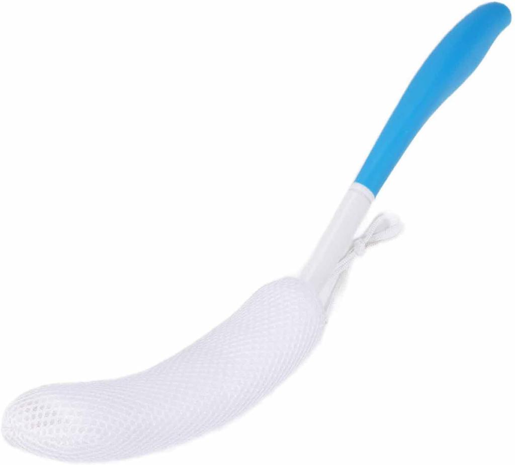 1Pc Explosive Anti-slip Curve with Sponge Handle Bathing Back Body Brush Auxiliary Bath Agent for Pregnant Women for The Elderly