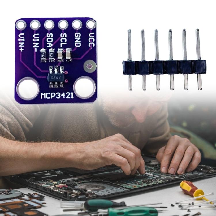 1Set MCP3421 I2C ADC Board Hohe Auflösung MCP3421A0T Für Industrielle Automatisierung Und Steuerungssystem