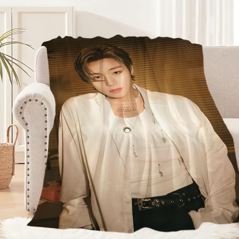 Kpop Boy P-Park Ji-Hoon Blanket Blanket for Couch Sofa Travel Home Hiking Picni Bed Beding Flannel Blanket birthday gift