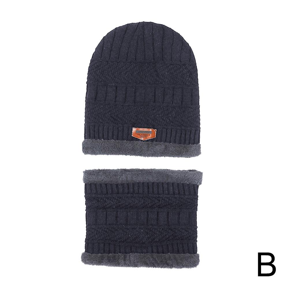 Winter Thickened Knitted Hat For Men Fleece Lined Warm Neck Thickened Warm Windproof Cold-Resistant Hat For Cold Weather Cycling