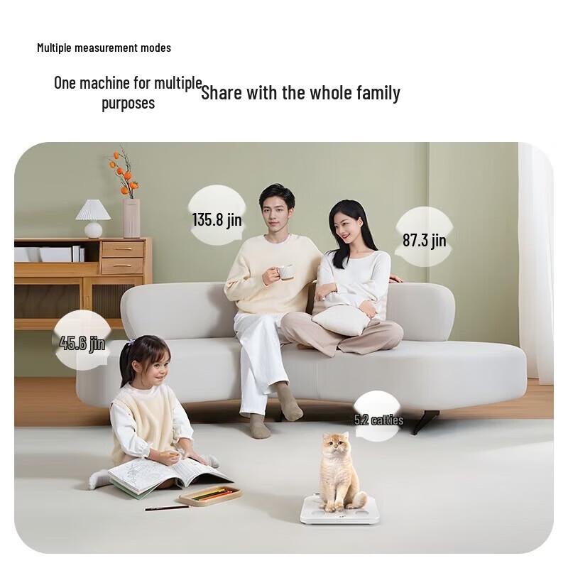 WOLONOW 8-Electrode Dual-Frequency Smart Body Fat Scale (CN Version)