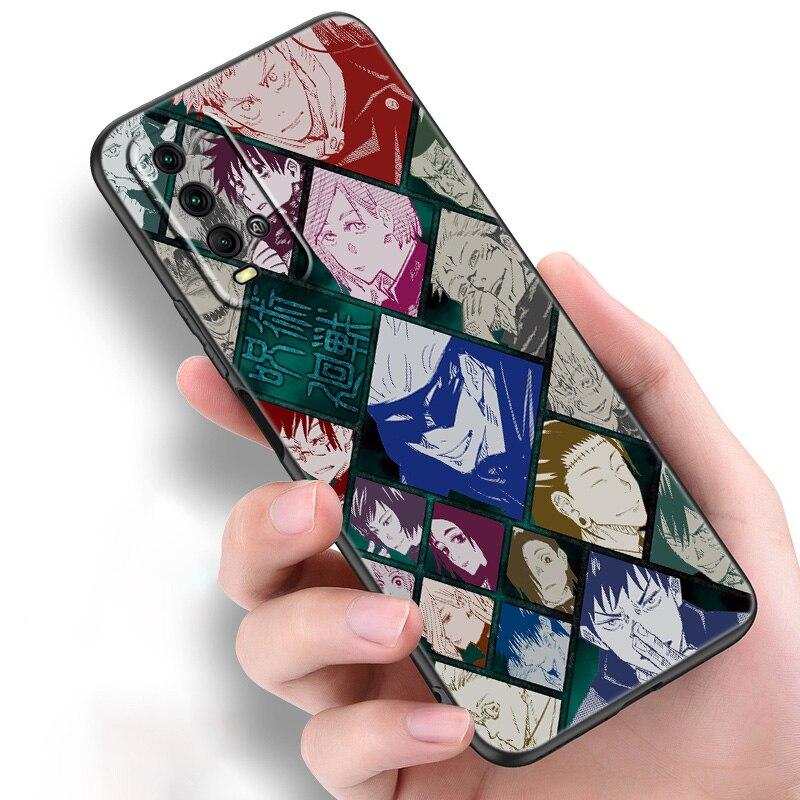 Anime Jujutsu Kaisen Ryomen Sukuna Phone Case For Xiaomi Redmi Note 11 10 9 8 Pro 11T 10T 10S 9S 8T 9 9A 9C 9T Black Soft Cover