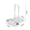 Stainless Steel Pan Pot Cover Stand Silver Color Soup Spoon Holder Drain Rack Stove Organizer Storage Kitchen Accessories