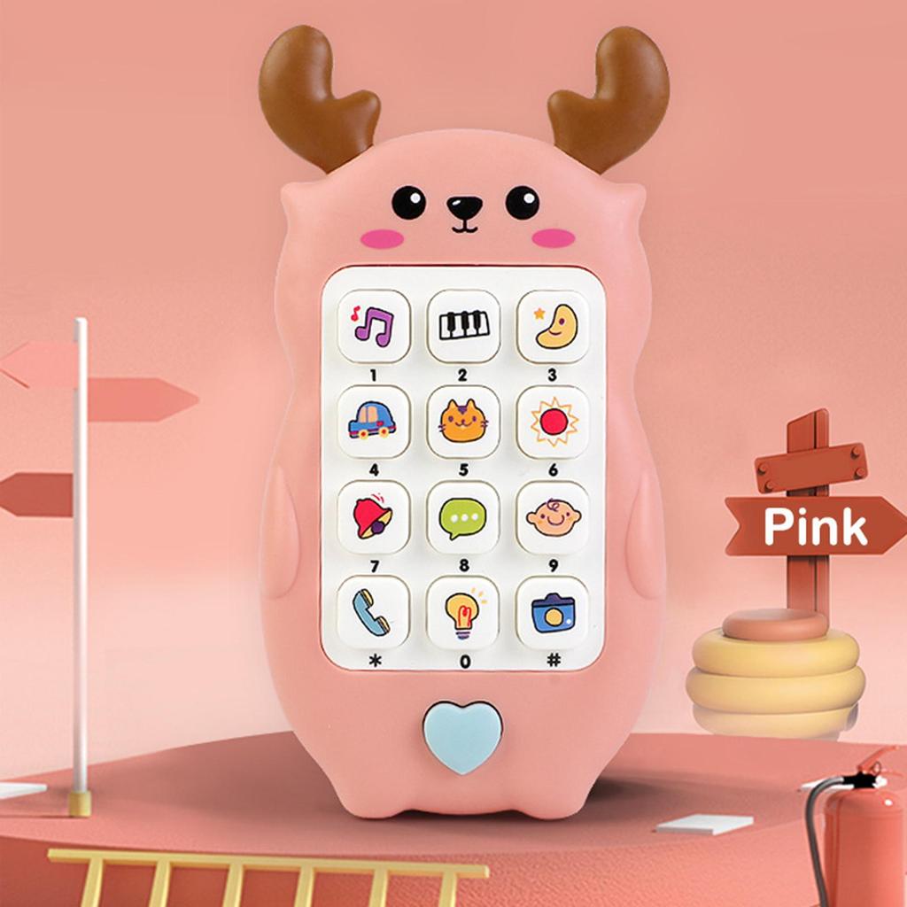 Electronic Learning Smartphone Toy Baby for Toddler 6 Months+ Pink