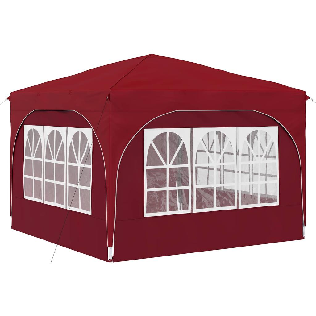 Pop Up Party Tent 290 X 290 X 245 Cm Burgundy Red