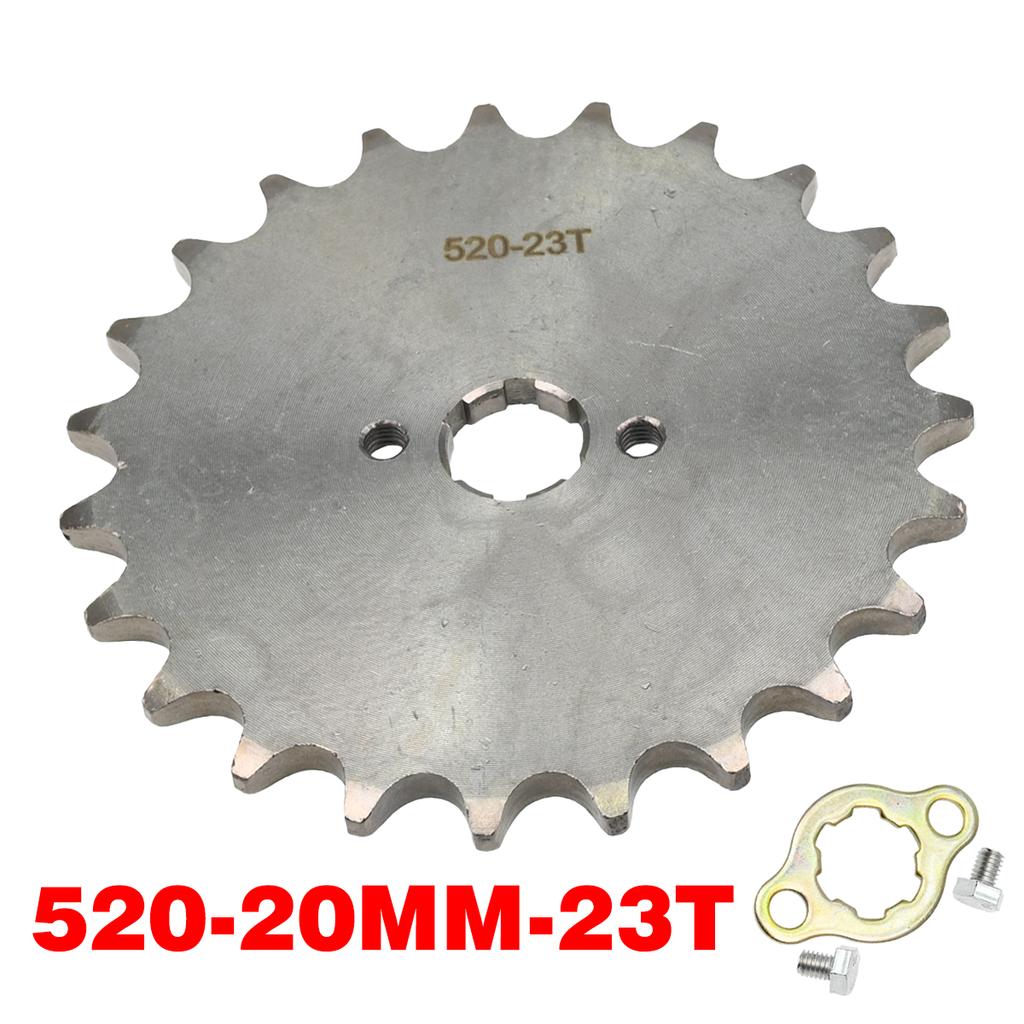 520# Chain 20mm 10T 11T 12 13 14 15 16 17 18 19 20 21 22 23T Teeth For 50cc to 125cc Off-road Bicycle ATV Front Engine Sprocket