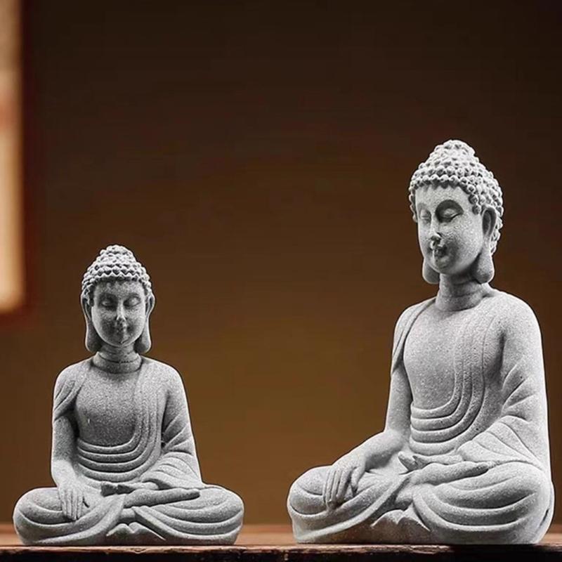 Candle Moulds Clay Moulds Crafts Moulds Hand-making Supplies Buddhas Shape Non-stick Silicone Material for Figure Craft