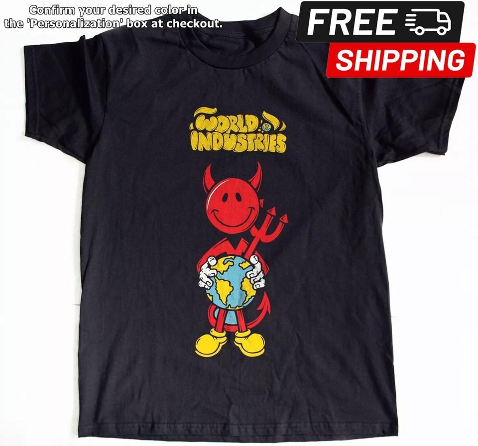 World Industries Skates World Hip Hop Black Unisex Tshirt Size S5XL XXXL