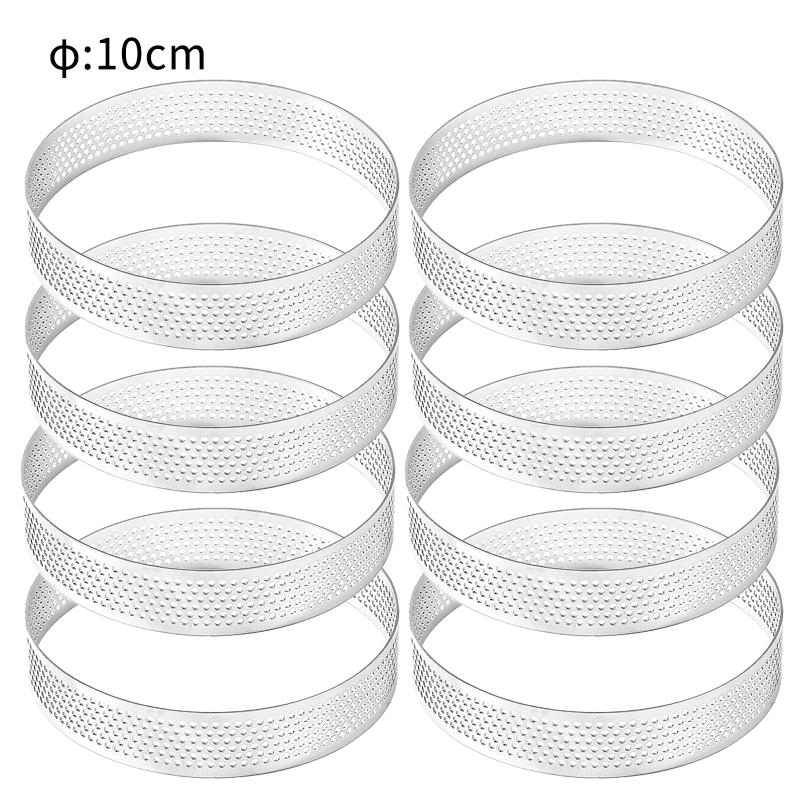 FAIS DU Perforated Round Tart Ring Stainless Steel Fruit Pie Tartlet Mold for Baking DIY Dessert Cake Mousse Molds Kitchen Tools
