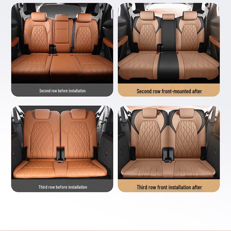 BYD Tang DM Full Leather Car Seat Cushion - Universal, All-Season, Seven-Seat Compatibility