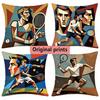 Tennis Lover Cubism Art Throw Pillow Cases Pattern Cushion Cover Suitable for Sofa Bedroom Car Pillow Cover