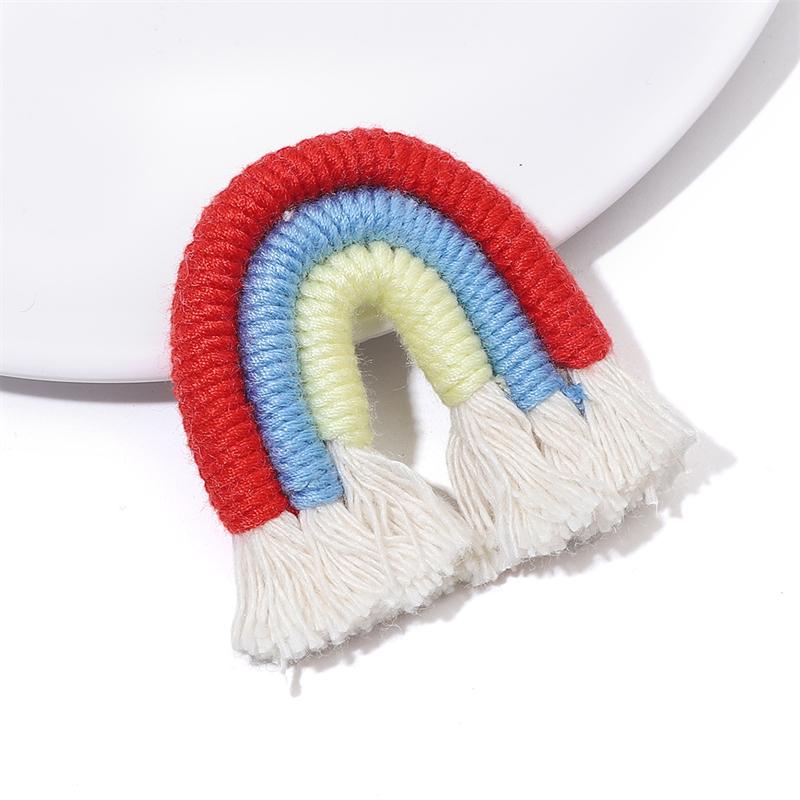 1 Stück/Beutel, Stoff-Anhänger im ethnischen Stil, Quaste in Regenbogenfarbe, für DIY-Ohrringe, Halsketten, Schlüsselanhänger, Schmuckherstellung, Zubehör