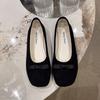French Bow Round Head Ballet Shoes Girl 2025 Summer New Fairy Shoes Flat Gentle Evening Shoes Single Shoes