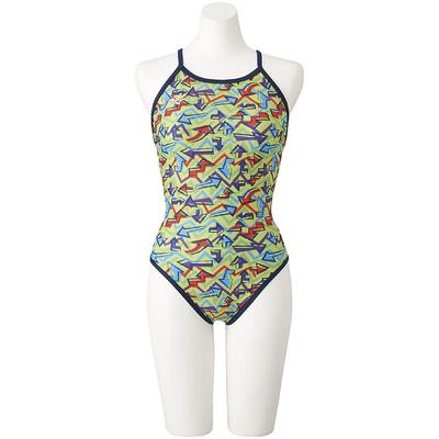 Mittlere Größe für Fitnessstudio und Schwimmen Mädchen-Exersuit, Schnitt, 140, Limette, 37, N2MA1965,