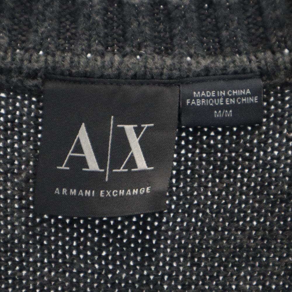 ARMANI EXCHANGE Long sleeve V neck sweater M Charcoal gray knit Men's Used