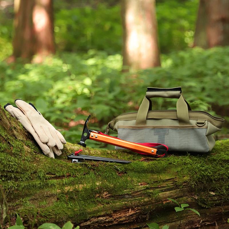 Outdoor Camping Ground Hammer Starter Aluminum Alloy Handle Multifunctional Tool Hammer with Flat Shovel Head for Tent and Canop