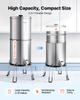 VEVOR Gravity-fed Water Filter System, 8.52L 304 Stainless-Steel Countertop Water Filtration System, Reduces Lead and Up To 99% of Chlorine