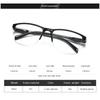 Half Frame Reading Glasses Presbyopic Eyewear Male Female Far Sight Glasses Ultra Light Black With Strength +75 To +400