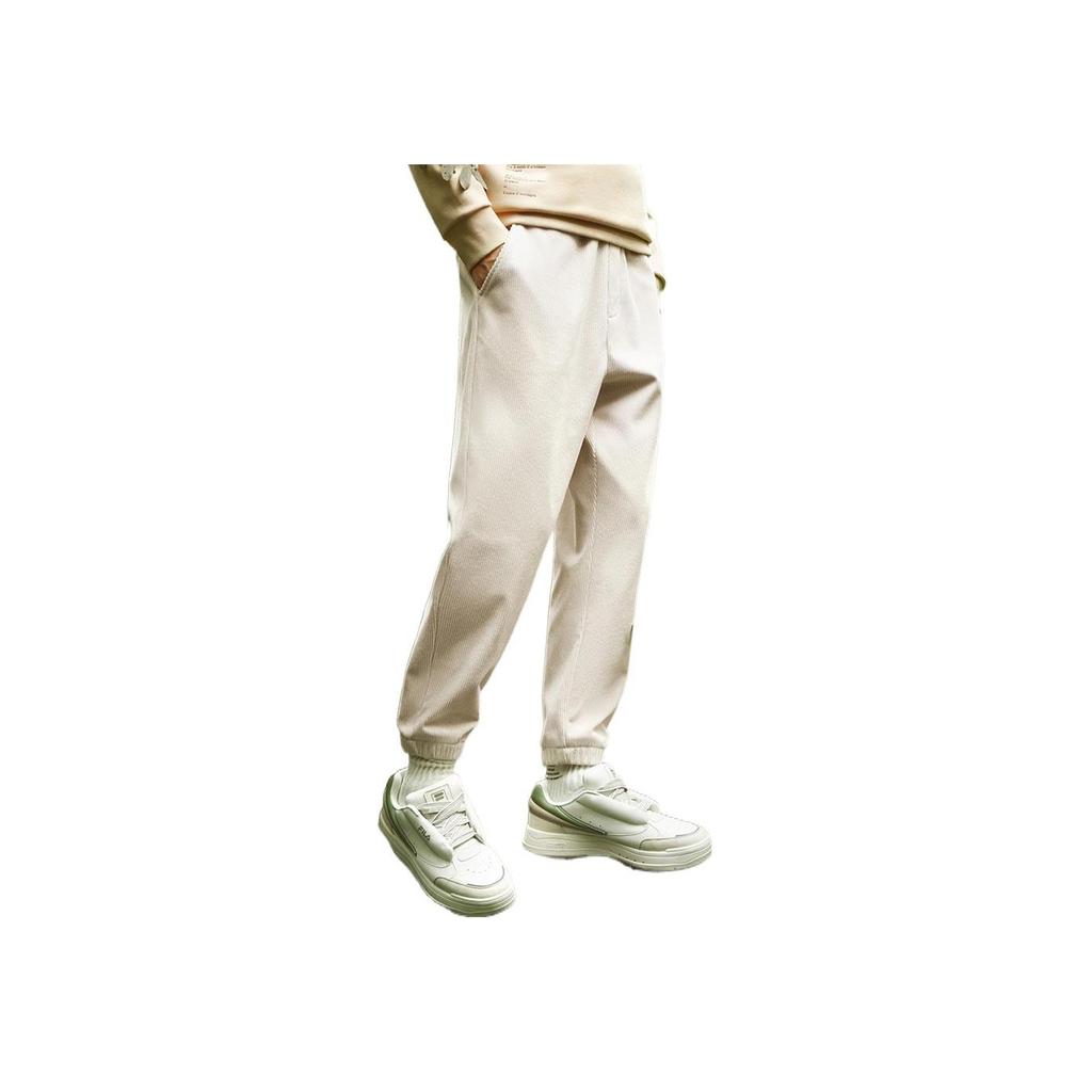 New FILA Casual Pants Men's Ecru F11M248603F-IV