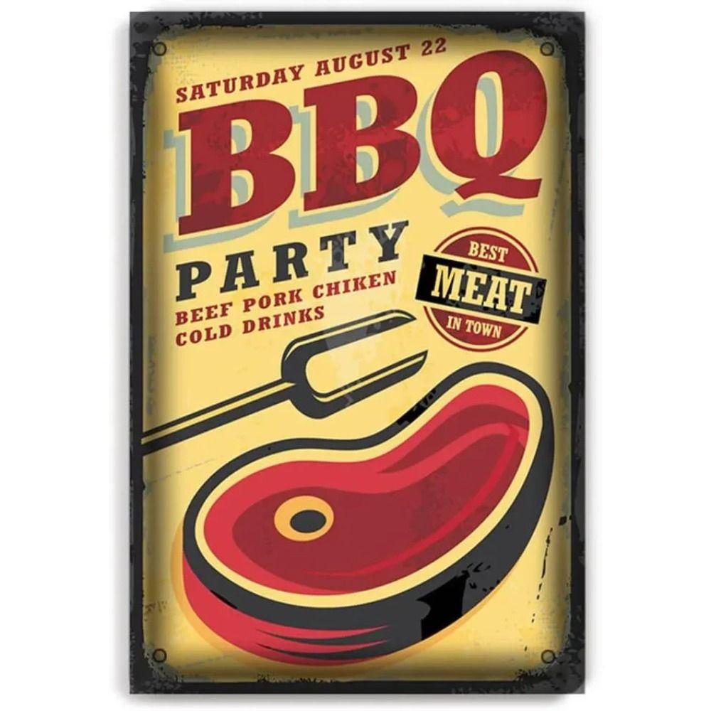 Barbecue BBQ Metal Tin Sign for Cottage 20x30cm